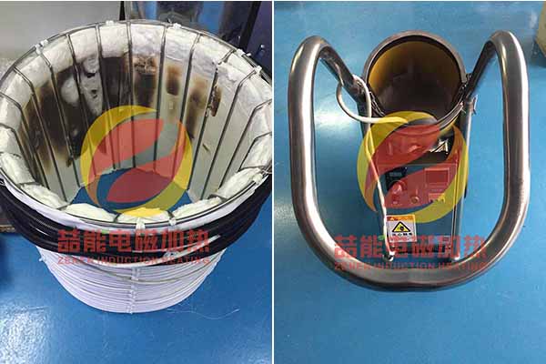 左：無外殼加熱圈；右：智能加熱小車